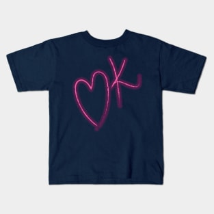 OK - A simple consoled word pattern Kids T-Shirt